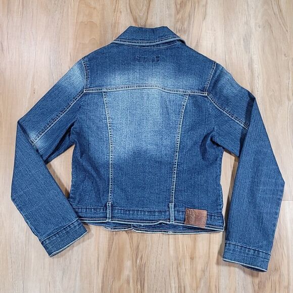☔️🔹️Vintage Paris Blues Denim Buttoned Jean Jacket w/Chest Pockets Large - Picture 2 of 11
